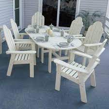 Great American Woodies Cottage Classic Oval Adirondack Patio Dining Set Seats 6 By Richey Small Apartment Patio Diy Patio Furniture Apartment Patio Furniture