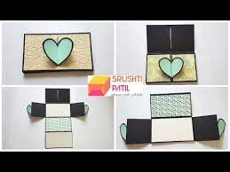 Unfold to get the original letter format. Heart Lock Accordion Card Tutorial By Srushti Patil Youtube