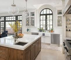 Width from 53 cm to 60 cm. Kitchen Island Mitered Quartz Countertop The Countertops Are Silestone Quartz In Pearl Jasmine From Their Eternal Collection K Vackra Kok Koksdesign For Hemmet