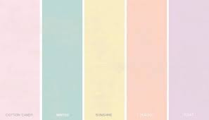 Cottoncandy Minted Sunshine Peachy Fluff Color Palette Pink Shabby Chic Colors Pastel Colour Palette