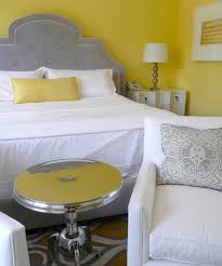 A modern gray bedroom is all about sleek lines and stylish designs. Yellow And Gray Bedroom Contemporary Bedroom Giannetti Home