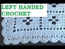Crochet Left Handed Call The Midwife Blanket Border Youtube Crochet Blanket Border Left Handed Crochet Crochet Stitches Tutorial