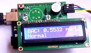 Digital alcoholdetector/breathalyser alcohol breath tester/alcoholdetector/blood alcohol tester. Arduino Alcohol Detector Circuit Board