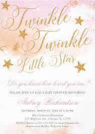 Twinkle Twinkle Little Star Girl Baby Shower Invitation Zazzle Com Baby Shower Invites For Girl Baby Shower Invitations Baby Shower