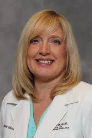 JoAnne Sehr, RN, clinical education specialist in the Center for Practice  Excellence. Named employee of the month for February, JoAnne was nominated  because she is extremely knowledgeable, always pleasant, patient and kind.