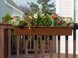 Hanging planter boxes on fence. Balcony Railing Planter Ideas Novocom Top