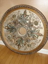 Custom Painted Ceiling Medallion Kelliescreations Com Like Me On In 2020 Ceiling Medallions Painted Ceiling Ceiling Art