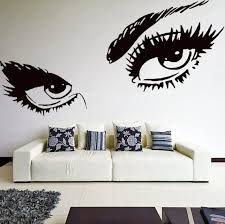 Woman Eye Vinyl Wall Sticker Art Lash Face Girl Eyelash Etsy Vinyl Wall Vinyl Wall Decals Sticker Wall Art