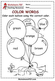 Enjoy our free teaching resources whether you're teaching english as a second language (tesl) or foreign language (tefl) in please consider sharing the printable worksheets (doc/docx) and powerpoints (ppt, pptx) you created or type in your. Color Words Free Printables Activities Worksheets Pdf