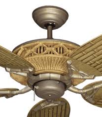 Florida breeze 52 ceiling fan tropical palm wicker blade swirled marble bowl. 52 Inch Tiki Outdoor Tropical Ceiling Fan Leaf Wicker Blades