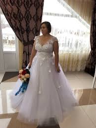 Auf der suche nach brautkleider abendkleider? Brautkleid Mit 3 D Spitzen Xl Brautkleider Galina Brautmoden Furlan