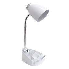 Completely adjustable and well worth the price tag. Limelights Gooseneck Organizer Desk Lamp With Ipad Tablet Stand Book Holder White Ld1002 Wht Rona