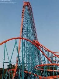 Titan Six Flags Over Texas Tallest Fastest Roller Coaster In Texas I Black Out Everytime Crazy Roller Coaster Six Flags Over Texas Best Roller Coasters