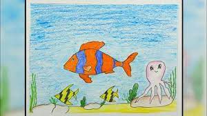 How To Draw Scenery Of Underwater Step By Step - Drawwithpappu