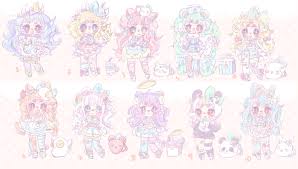 Adopt Batch 58 Auction 1 Sb Closed By Bai Jiu On Deviantart Kawaii Doodles Anime Art Art