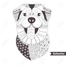Celebrate this breed and share the love with your … Rottweiler Coloring Book For Adult Antistress Coloring Pages Royalty Free Cliparts Vectors And Stock Illustration Image 59773255