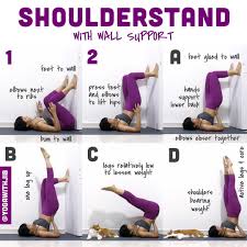 Howtoyogawithjib Here Is An Approach To Shoulderstand Or Salambasarvangasana Using The Wall Support Refer To To Yoga Motivation Yoga Shoulder Wall Yoga