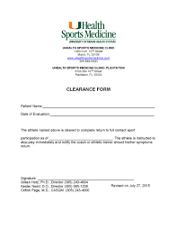 Look for some exciting new changes happening at uhealth. Example Clinic Forms University Of Miami Concussion Program