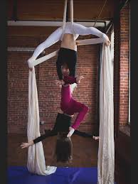 Partner Aerial Yoga Girl Aerial Yoga Aerial Silks Aerial Dance