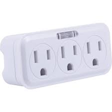 In stock and ready to ship. General Electric 3 Outlet Grounded Tap With Guide Light Target