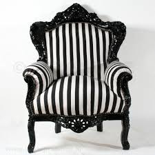 Black And White Striped Accent Chair Striped Accent Chair With Arms Rococo Chair White Decor Armchair