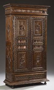 Breton Carved Oak Armoire 19th Century 1800s Ebay Antique Furniture Bedroom Armoire Armoire