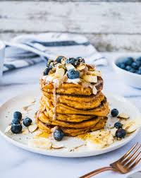 For each pancake, pour slightly less than 1/4 cup batter onto hot griddle. Fluffy Paleo Sweet Potato Pancakes Shuangy S Kitchensink