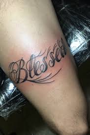 Lettering Blessed Tattoo Fonts - Tattoos Gallery