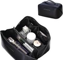 Makeup Bag Large Travel Cosmetic Bags for Women Waterproof PU Leather  Makeup Organizer Bag with Handle and Divider for Storage Toiletry Bag  Travel ...