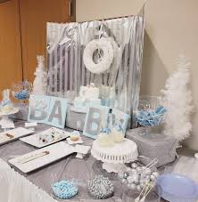 Winter Wonderland Dessert Table Baby Shower Winter Table Decorations Baby Winter