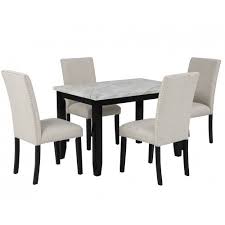 Dining table set is definitely an important piece of furniture. Faux Marble 5 Piece Dining Set Dining Table Set With 4 Thicken Cushion Dining Chairs Home Furniture Kitchen Table And Chairs Industrial Style Table Chairs 5 Piece Kitchen Dining Table Set White Walmart Com