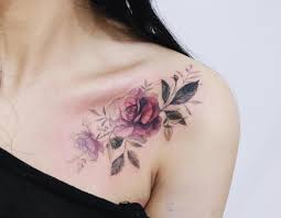 Rose Flowers Tattoo Tattooing Tattoowork Tattooart Flower Flowertattoo Rose Rosetatt Front Shoulder Tattoos Floral Tattoo Shoulder Shoulder Tattoos For Women