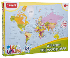 Word search maker more puzzles search printable word searches. Funskool Play Learn World Map Puzzles 105 Pieces Multicolor Buy Online In Armenia At Desertcart 64655820