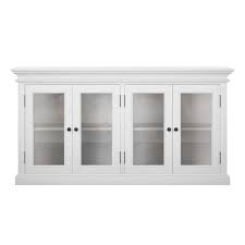 This sideboard cabinet uses a simple and clean flat design, which adds beauty and modernity. Halifax Display Buffet With 4 Glass Doors Akd Furniture