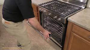 It should unlock when the cycle is complete and the oven cools down. Removing And Replacing The Oven Door Product Help Maytag