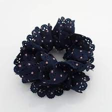 Floral Lace Petal Scrunchies Polka Dot Hair Elastic Ponytail Etsy In 2021 Hair Tie Accessories Hair Elastics Hair Accessories Jewelry