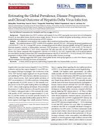 The hepatitis delta virus and its infection. Estimating The Global Prevalence Disease Progression And Clinical Outcome Of Hepatitis Delta Virus Infection