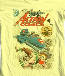 90 Fashion Black And Yellow Graphic Tee Superman Supermobile T Shirt Old Vintage Dc Action Comics Graphic Tee Sm1751 T Shirts Tank Tops Superhero Graphic Graphic Tees Vintage Dc Comics T Shirts
