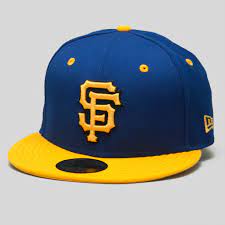 Sf Giants New Era Fitted Cap In Royal Gold Hats For Men New Era Fitted New Era Snapback