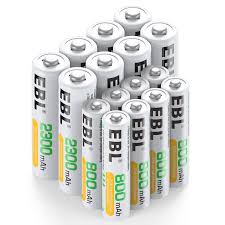 A standard size of dry cell battery smaller than aa. Ebl 16 Sets Aa Aaa Batteries Combo With 8pcs Aa 2300mah 8 Pack Aaa 800mah Rechargeable Batteries Buy Online In Bahamas At Bahamas Desertcart Com Productid 19260882