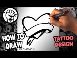 You are trying to make your lines as clean (not wobbly) as possible. How To Draw A Heart Tattoo Design Learn To Draw Tattoos Drawings Step By Step For Beginners Youtube