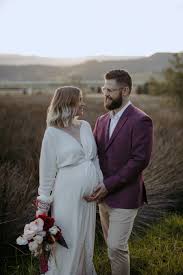 Candace Hayden S Low Key Family Wedding Nouba Com Au Pregnant Bride Pregnant Wedding Dress Pregnant Wedding