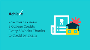 Learn more about how exams are structured, test development, scoring, and more. How You Can Earn 3 College Credits Every 6 Weeks Thanks To Credit By Exam