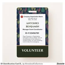 Id Identification Card Photo Business Corporate Badge Zazzle Com In 2020 Custom Badges Personalized Logo Cards
