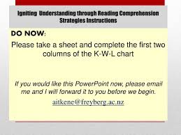 Ppt Igniting Understanding Through Reading Comprehension