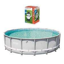Bestway 16ft X 48in Power Steel Pro Frame Pool Flowclear Sand Filter Pump Bestway In Ground Pools Pool