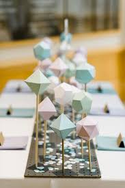 15 Colorful Geometric Wedding Ideas For The Modern Bride Geometric Wedding Origami Wedding Table Runners Wedding