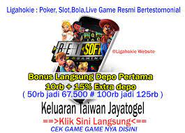 Keluaran Taiwan Jayatogel Bonus 10rb 15 Member Baru Taiwan Slots Poker