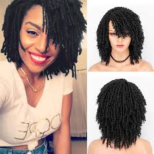 You can also go for a no shaggy hairstyles look great with red shades of hair color. Amazon Com Persephone Short Dreadlock Wig For Black Women 2021 New Roll Twist Wigs Fashion Synthetic Curly Braided Wigs Black Hair Beauty