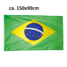Das grün der brasiliefahne steht für die farbe des hauses braganza (von 1640 bis 1853 die. Brasilianische Flagge Ca 150x90cm